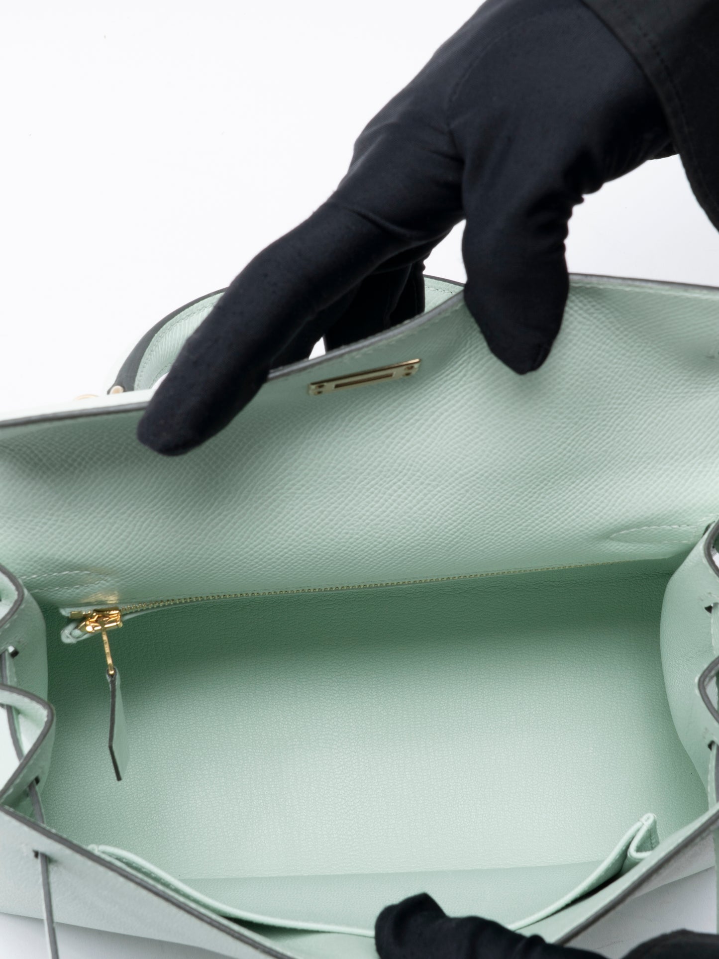 エルメス ケリー25 ハンドバッグ K刻:2025年 エプソン ヴェールペパーミント ゴールド金具 新品