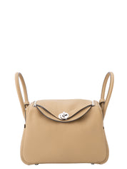 Hermès Lindy 26 Shoulder Bag, Stamp G: 2026, Taurillon Clemence, Dune 2D, Gold Hardware, New