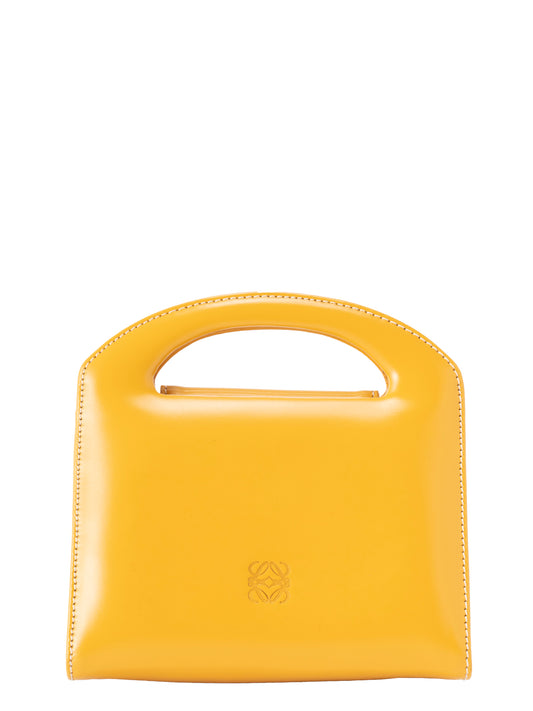 ロエベ アナグラム 2WAY ハンドバッグ レザー イエロー ゴールド金具