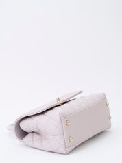 CHANEL Matelasse Coco Handle XS Serial Plate Handbag Caviar Skin Light Purple Gold Hardware