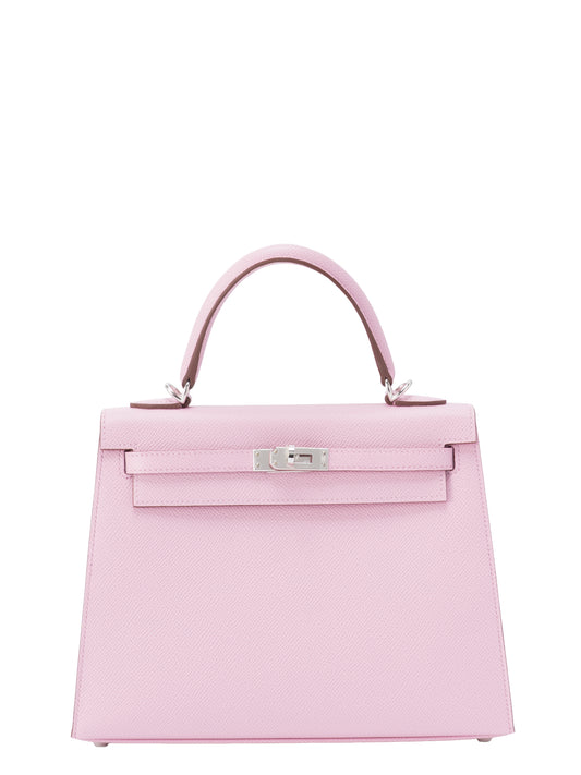 エルメス ケリー25 ハンドバッグ 外縫い U刻:2022年 エプソン モーヴシルベストルX9 シルバー金具 未使用