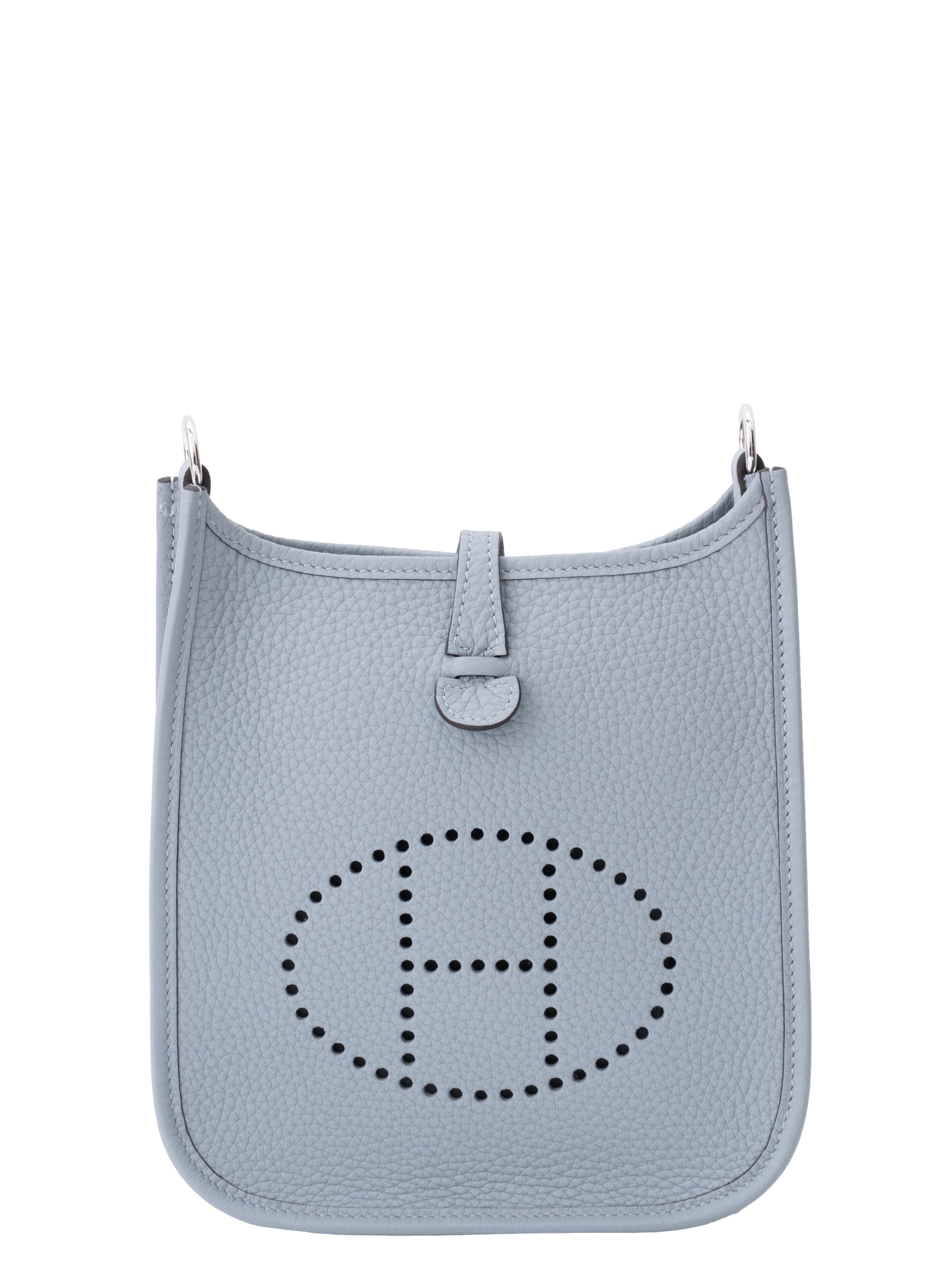 Hermes Evelyne TPM Shoulder Bag, Stamp G: 2026, Gris Pantin P0, Taurillon Clemence, Silver Hardware, Brand New