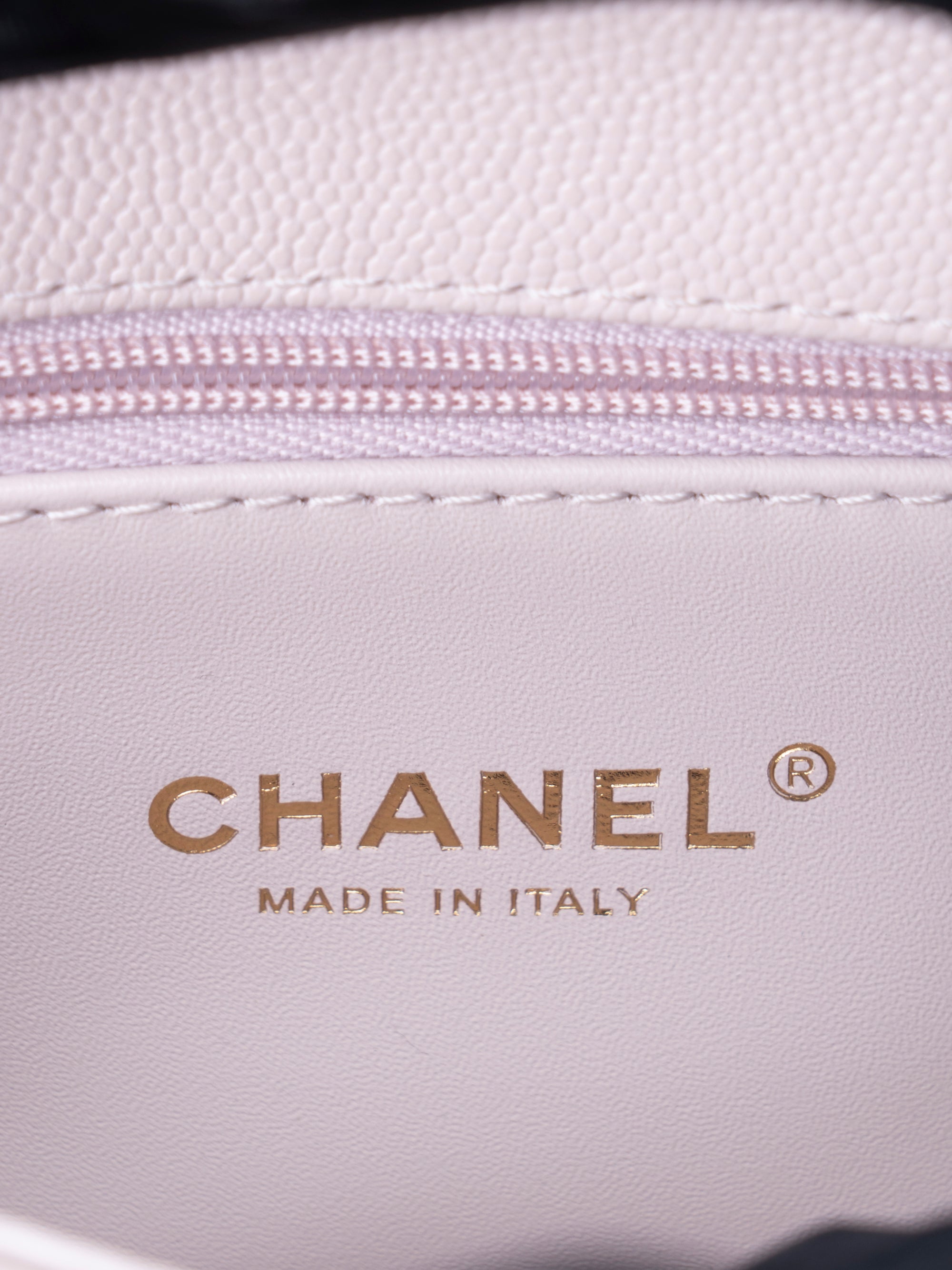 CHANEL Matelasse Coco Handle XS Serial Plate Handbag Caviar Skin Light Purple Gold Hardware
