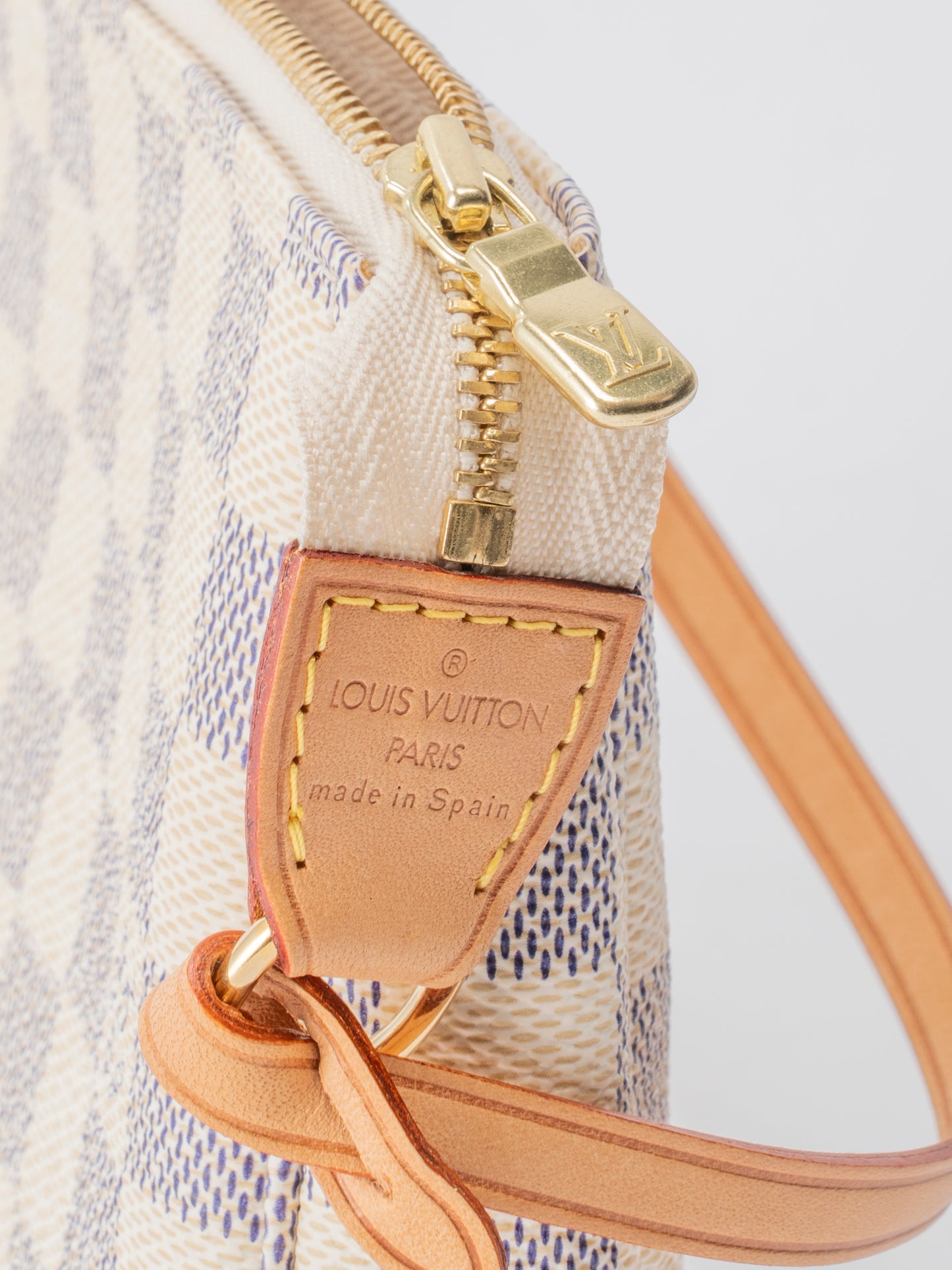 ルイ・ヴィトン N41207 ポシェット アクセソワール アズール ダミエキャンバス ブロン ゴールド金具