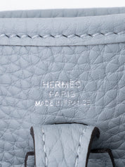 Hermes Evelyne TPM Shoulder Bag, Stamp G: 2026, Gris Pantin P0, Taurillon Clemence, Silver Hardware, Brand New