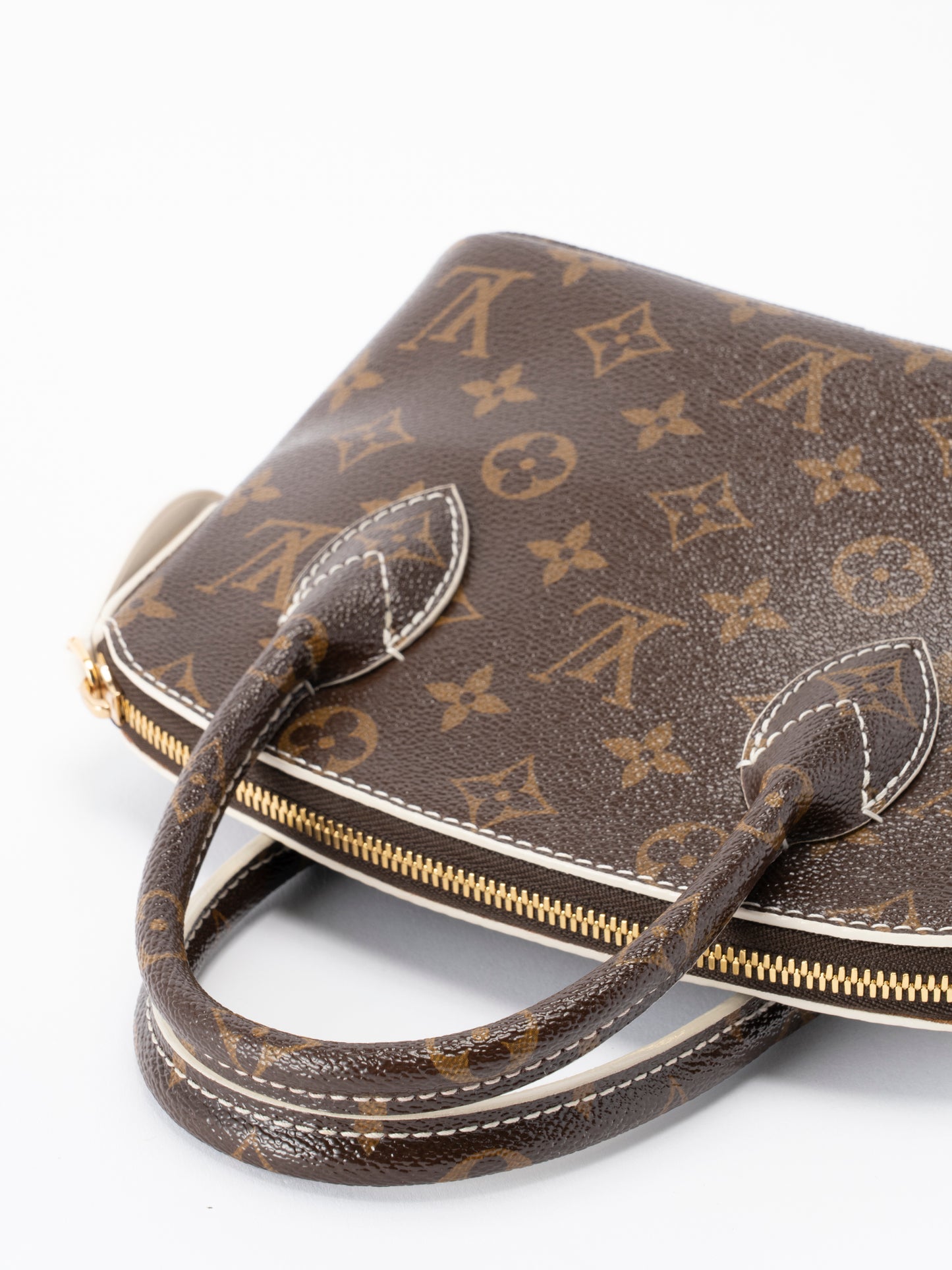 ルイ・ヴィトン M40599 シャイニー ロックイットBB ハンドバッグ モノグラムキャンバス ブラウン ゴールド金具