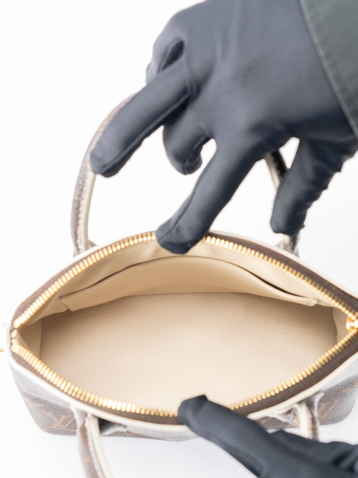 ルイ・ヴィトン M40599 シャイニー ロックイットBB ハンドバッグ モノグラムキャンバス ブラウン ゴールド金具