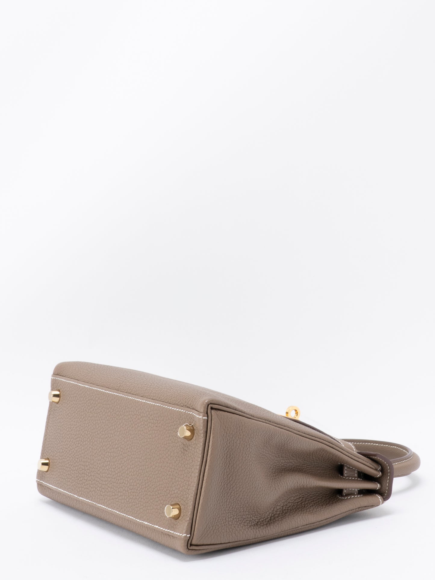 エルメス ケリー25 ハンドバッグ 内縫い B刻:2023年 トゴ エトゥープ18 ゴールド金具