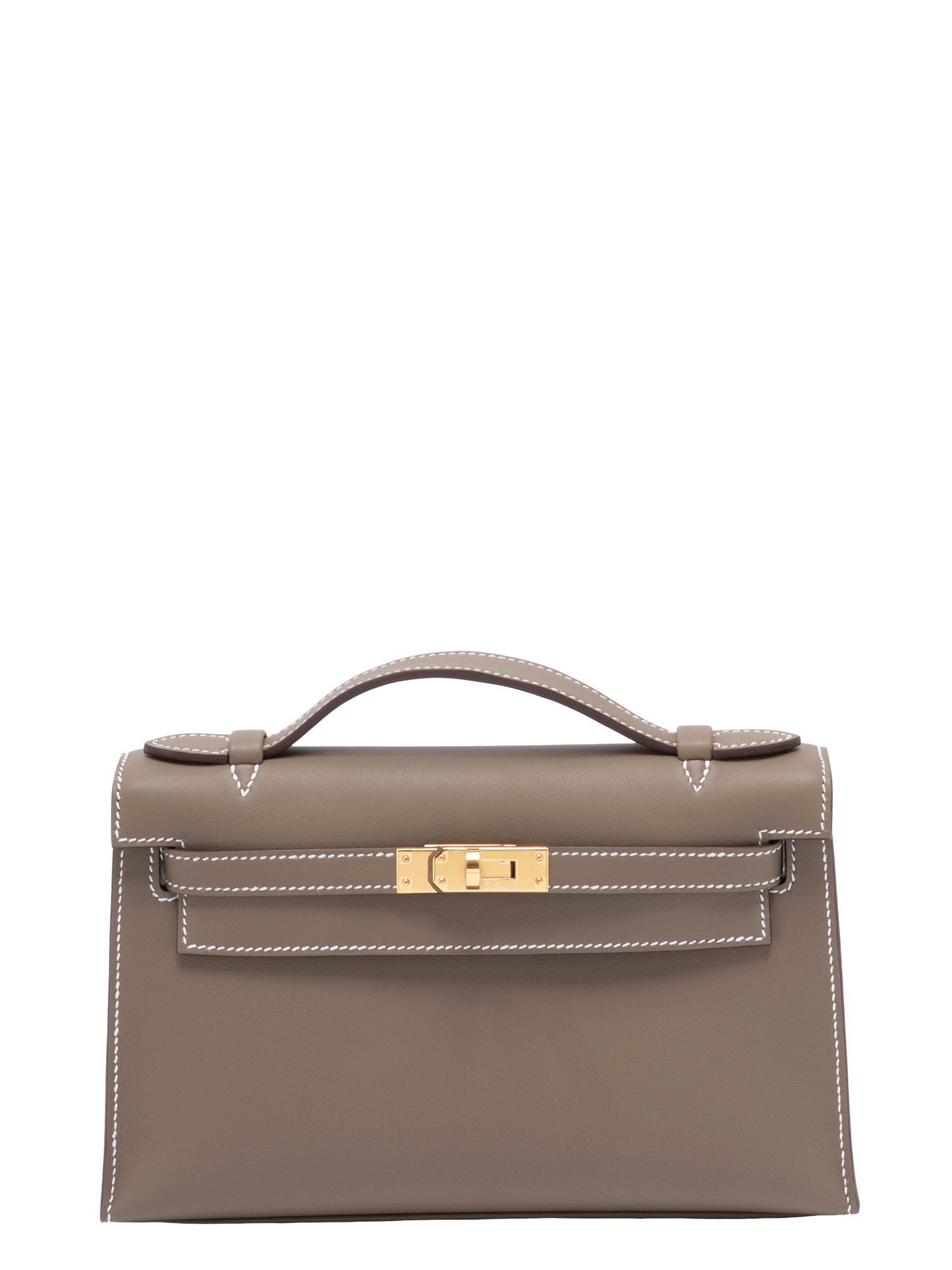 エルメス ポシェットケリー ハンドバッグ G刻:2026年 スイフト エトゥープ ゴールド金具 新品