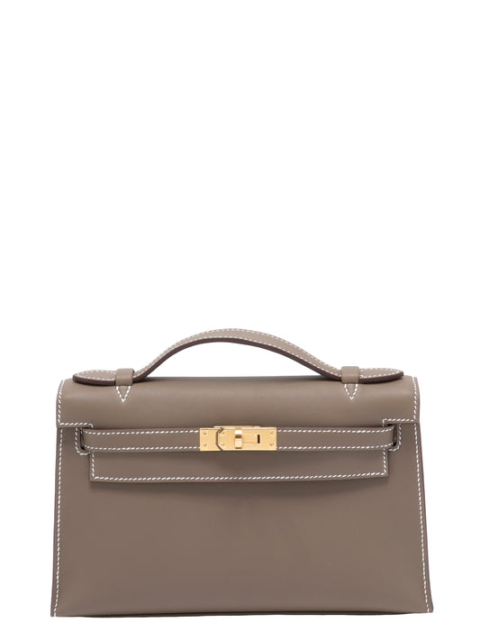 エルメス ポシェットケリー ハンドバッグ G刻:2026年 スイフト エトゥープ ゴールド金具 新品