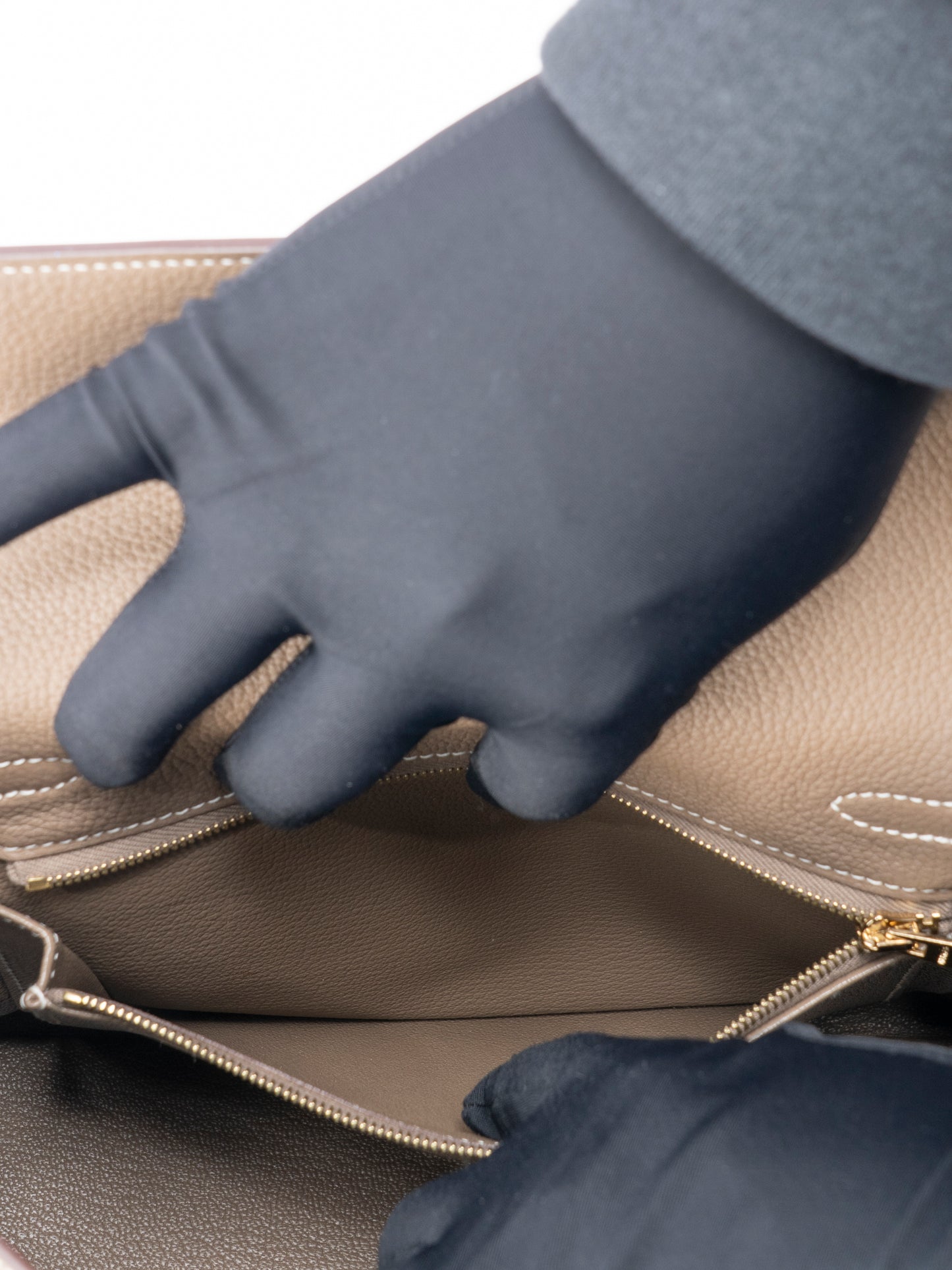 エルメス ケリー25 ハンドバッグ 内縫い B刻:2023年 トゴ エトゥープ18 ゴールド金具