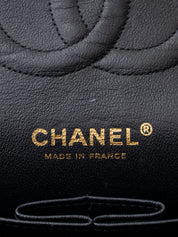 Chanel W Flap Matelassé 25 Shoulder Bag Caviar Skin Black Gold Hardware