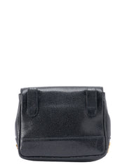 シャネル トリプルココ ウエストバッグ キャビアスキン ブラック ゴールド金具