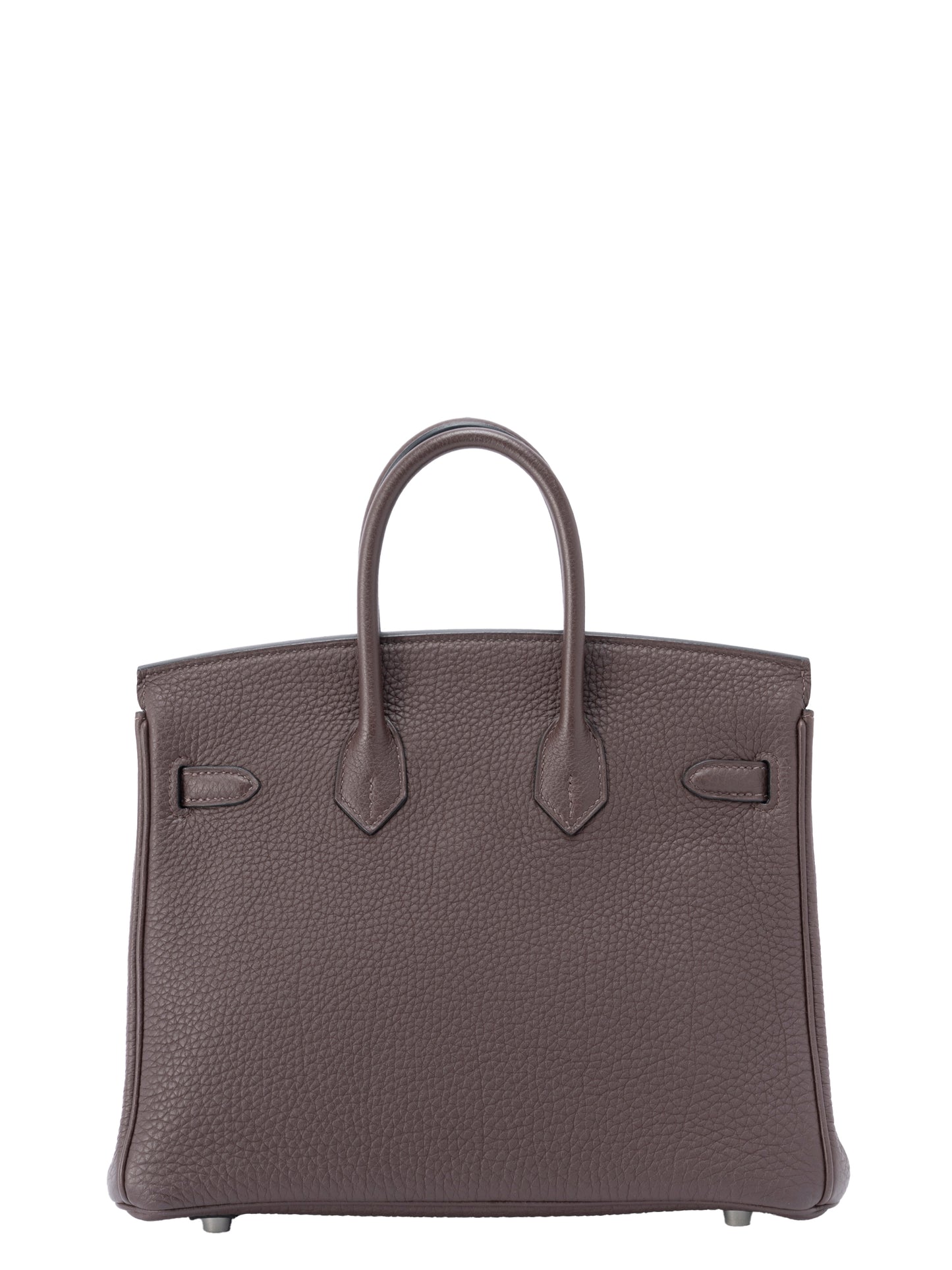 エルメス バーキン25 ハンドバッグ D刻:2019年 トゴ ショコラ47 シルバー金具