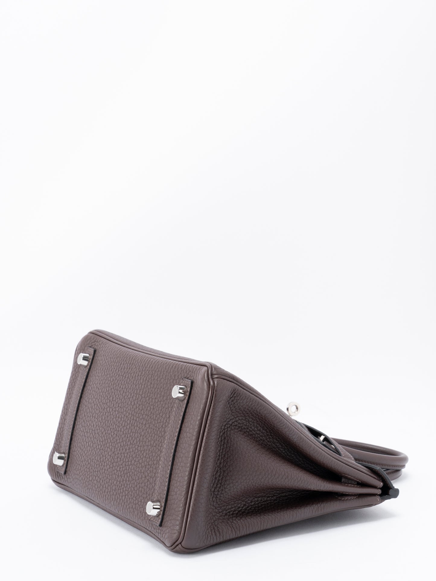 エルメス バーキン25 ハンドバッグ D刻:2019年 トゴ ショコラ47 シルバー金具