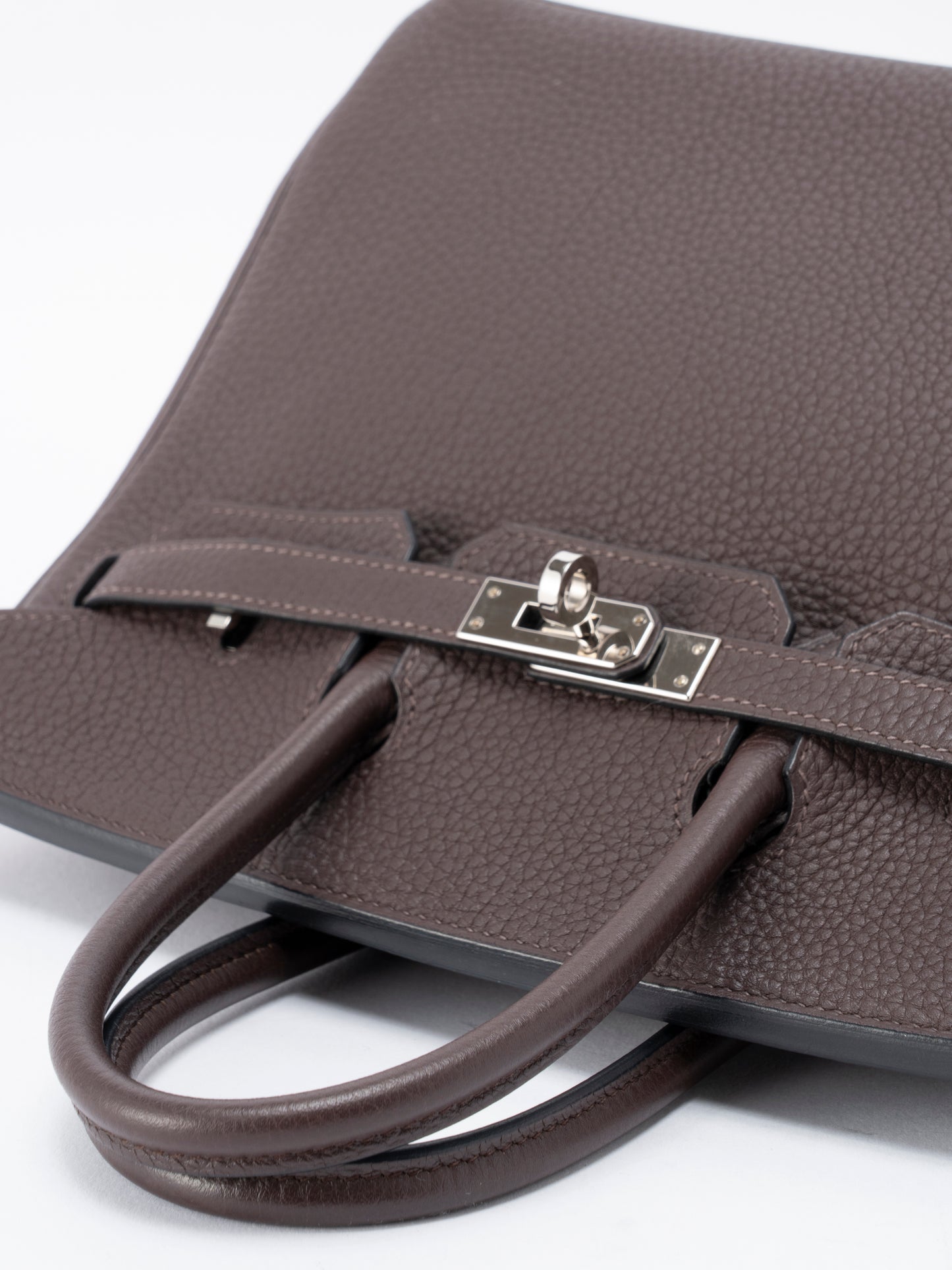 エルメス バーキン25 ハンドバッグ D刻:2019年 トゴ ショコラ47 シルバー金具