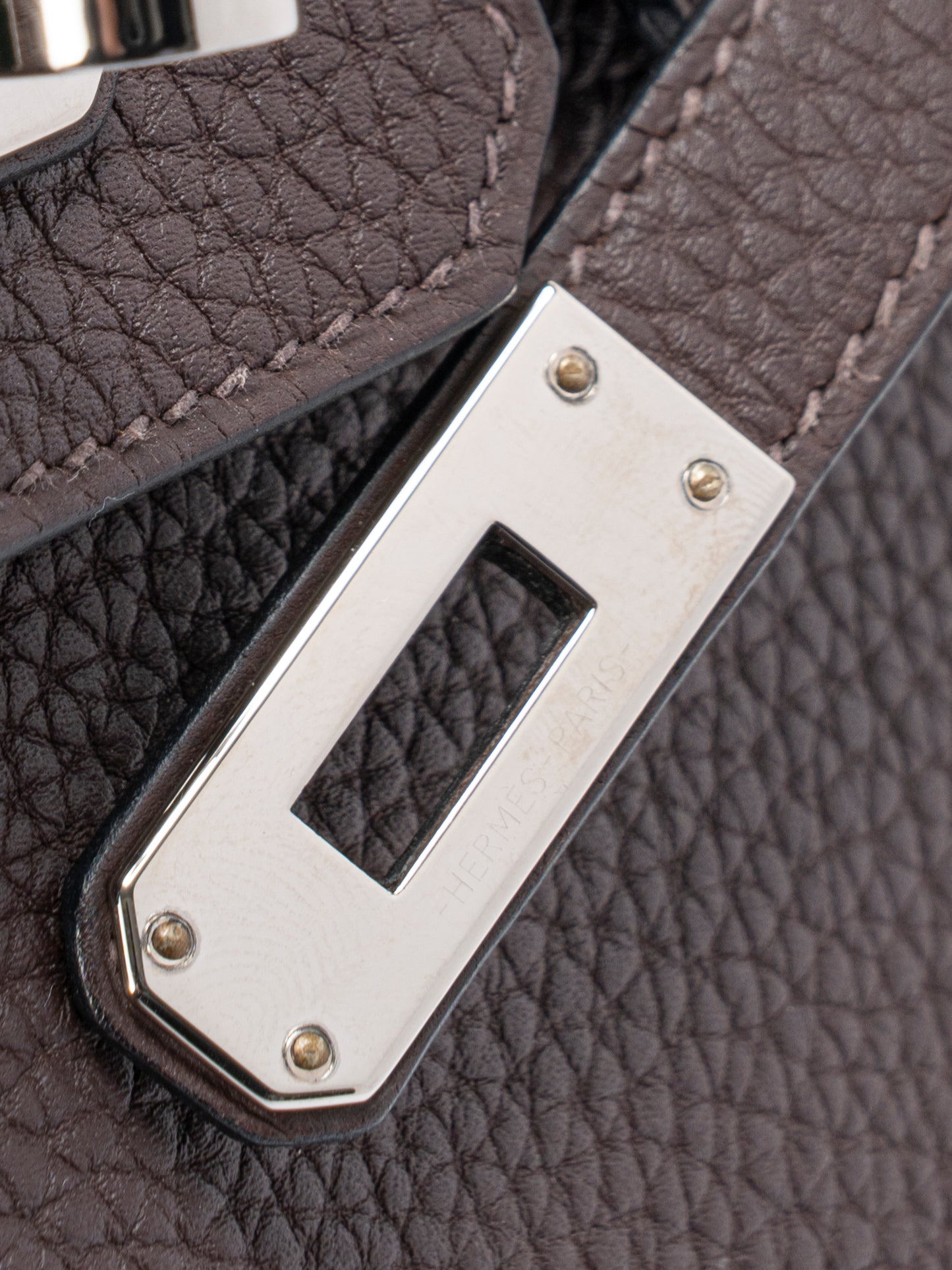 エルメス バーキン25 ハンドバッグ D刻:2019年 トゴ ショコラ47 シルバー金具