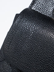 Chanel W Flap Matelassé 25 Shoulder Bag Caviar Skin Black Gold Hardware