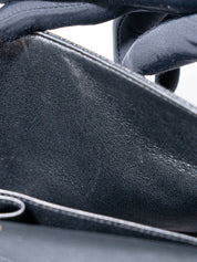 Chanel W Flap Matelassé 25 Shoulder Bag Caviar Skin Black Gold Hardware