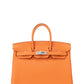 エルメス バーキン25 ハンドバッグ K刻:2025年 トゴ オレンジ93 シルバー金具 新品