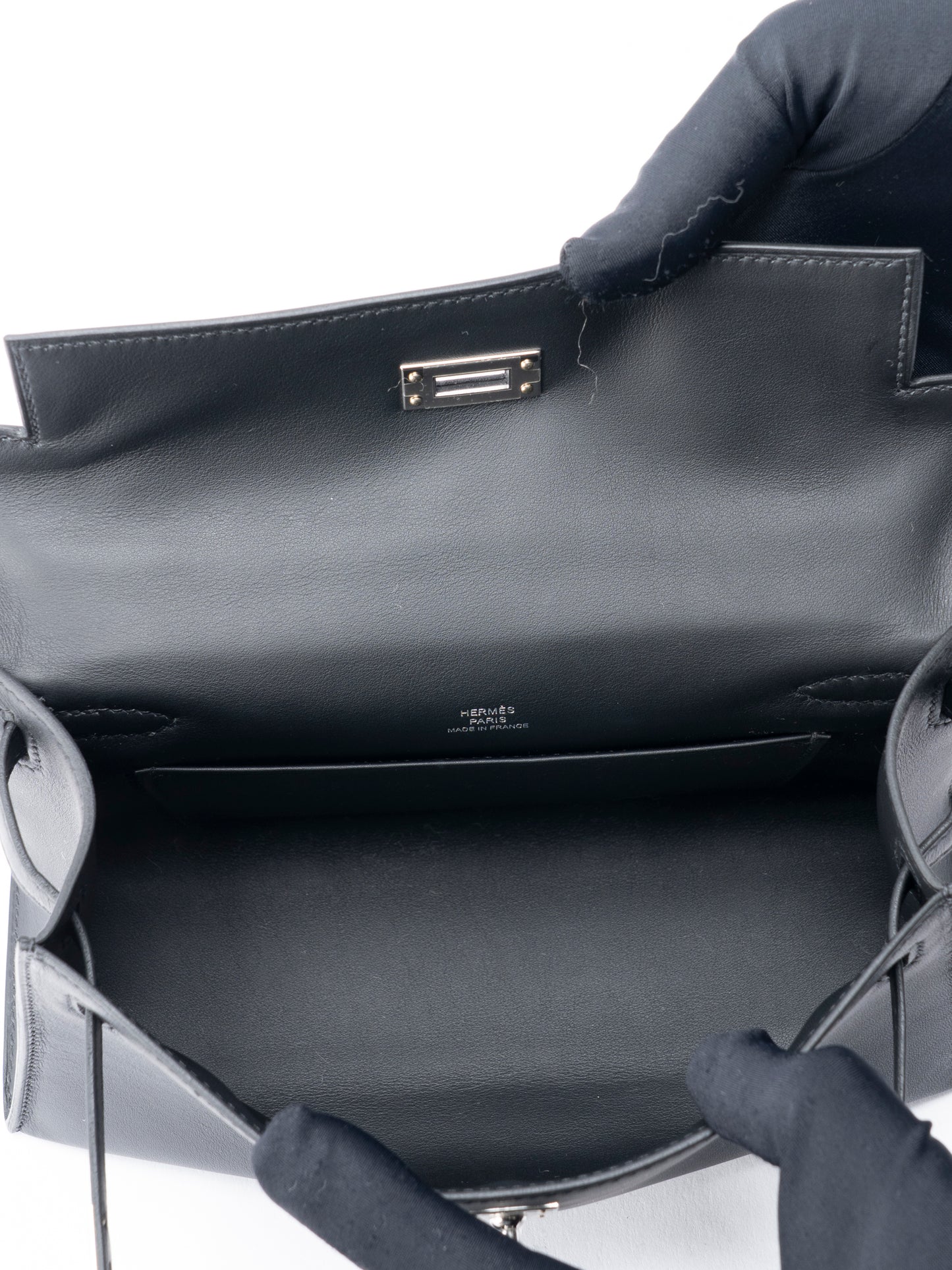 エルメス ポシェットケリー ハンドバッグ K刻:2025年 スイフト ブラック シルバー金具 新品