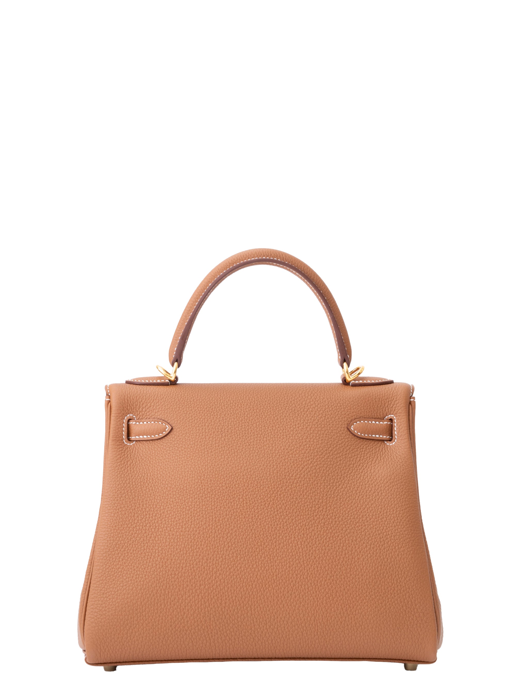 Hermès Kelly 25 Handbag, Interior Stitched, G Stamp: 2026, Togo Gold 37, Gold Hardware, New