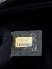 CHANEL Patchwork Chain Shoulder Bag Denim Multicolor Silver Hardware