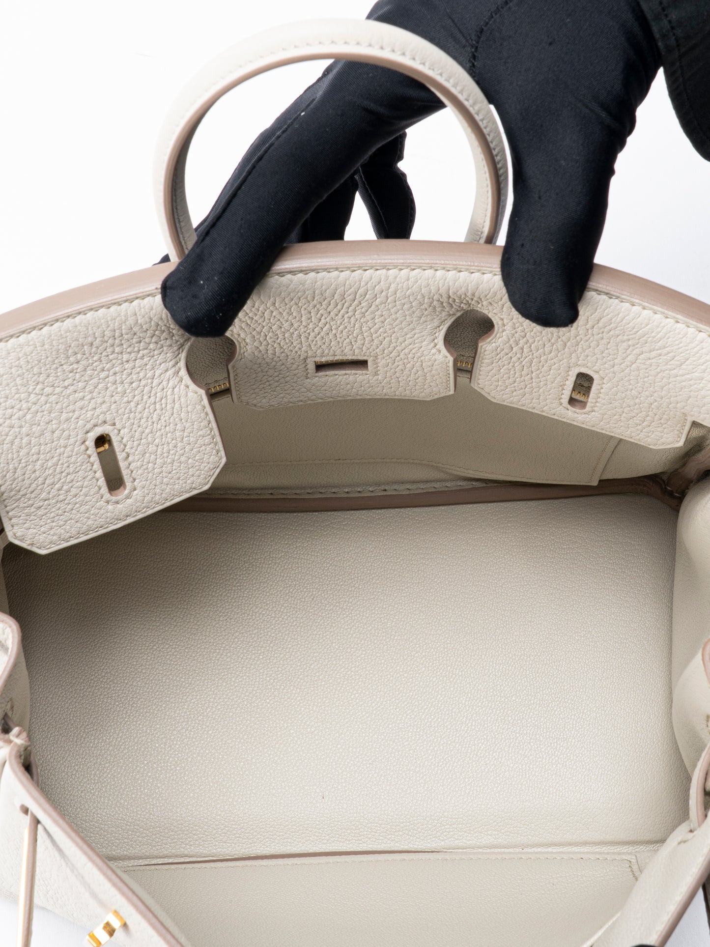 エルメス バーキン25 ハンドバッグ W刻:2024年 トゴ べトン ゴールド金具 新品