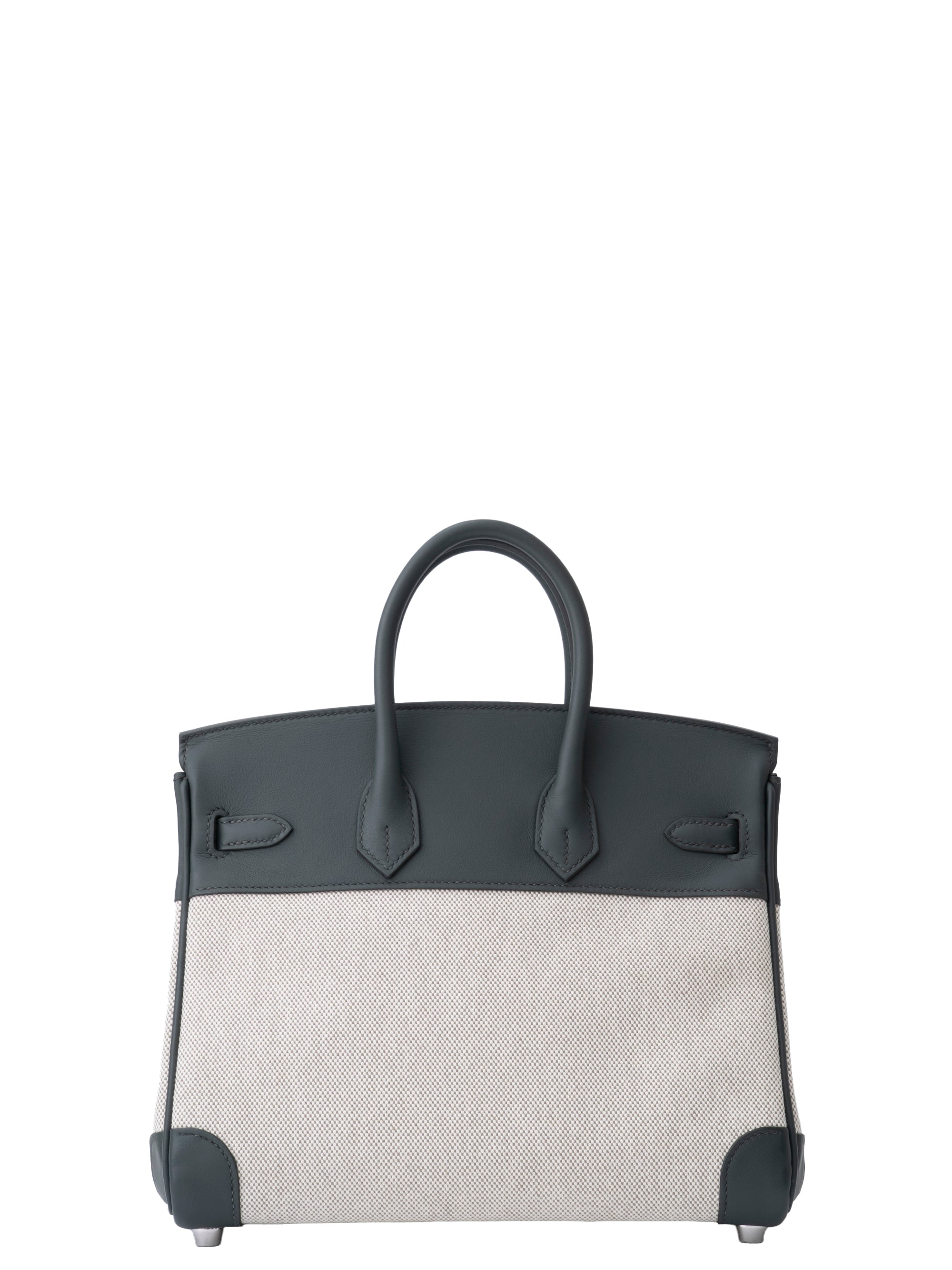 Hermès Birkin 25 Handbag K Stamp: 2025 Swift x Toile Verger Manguier Q0 Silver Hardware Brand New