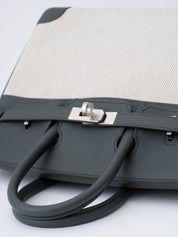 Hermès Birkin 25 Handbag K Stamp: 2025 Swift x Toile Verger Manguier Q0 Silver Hardware Brand New
