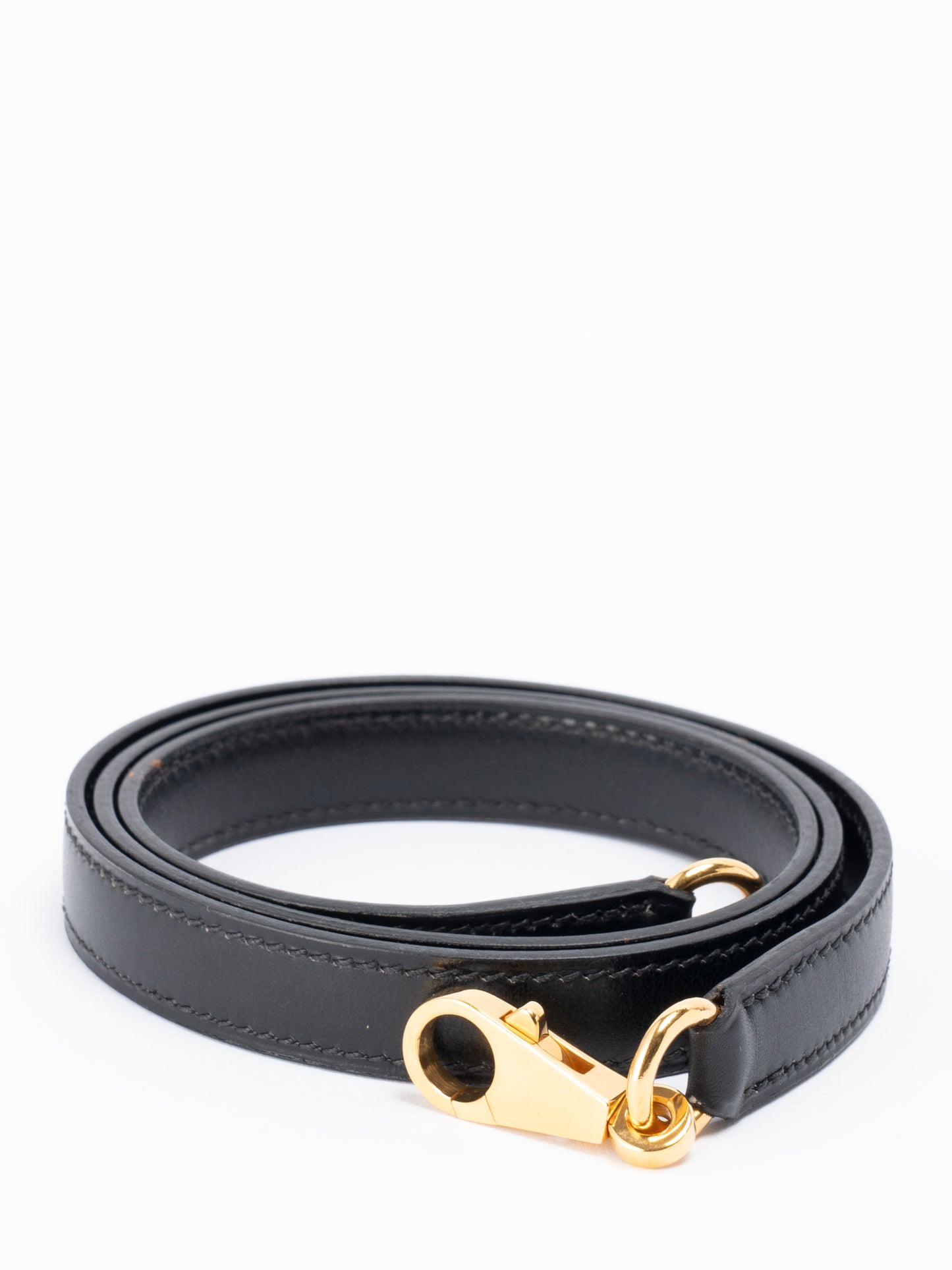 エルメス ケリー32 ハンドバッグ 内縫い □E刻:2001年 ボックスカーフ ブラック ゴールド金具