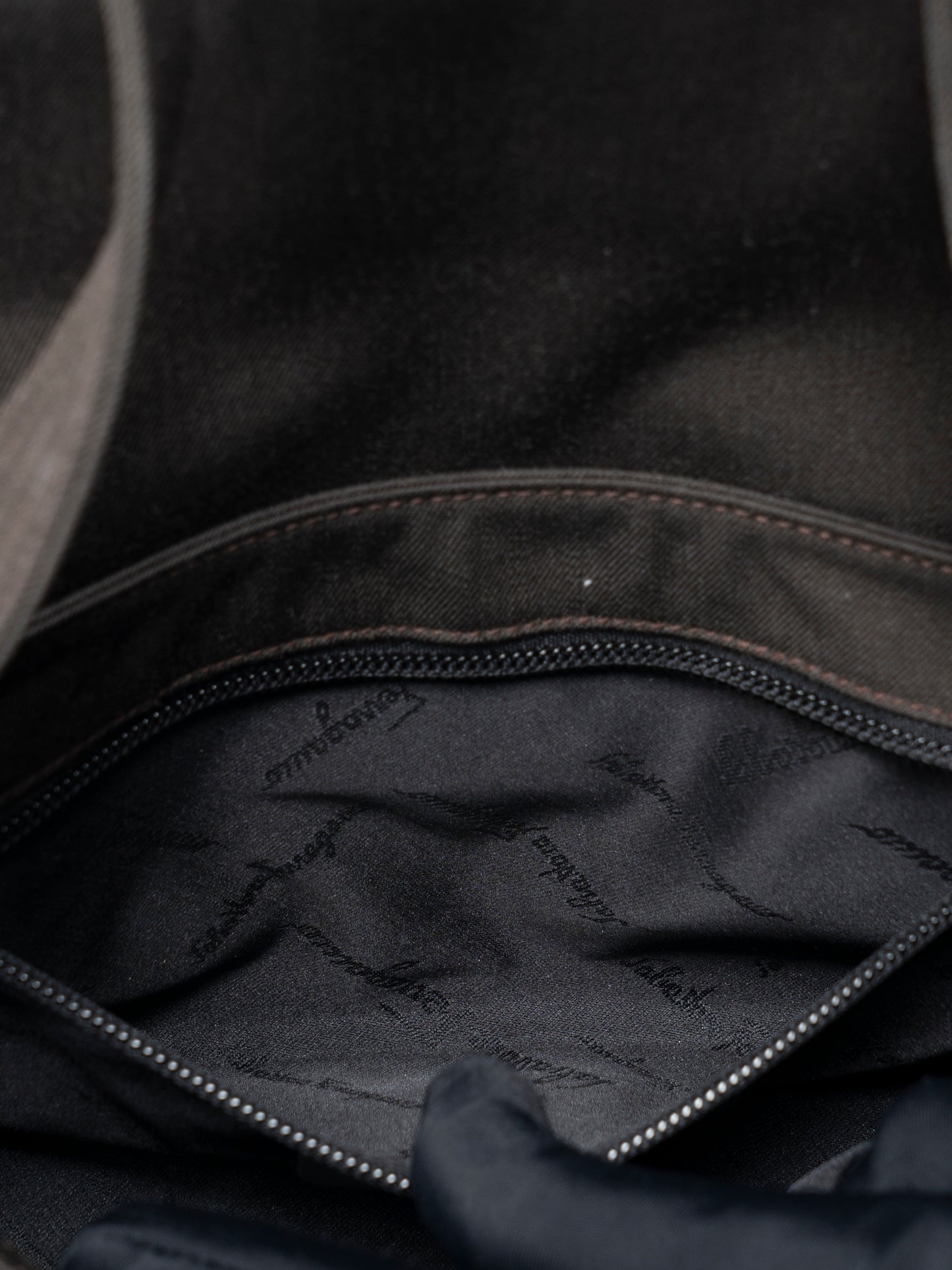 フェラガモ べっ甲柄 ガンチーニ ワンショルダーバッグ キャンバス ブラウン