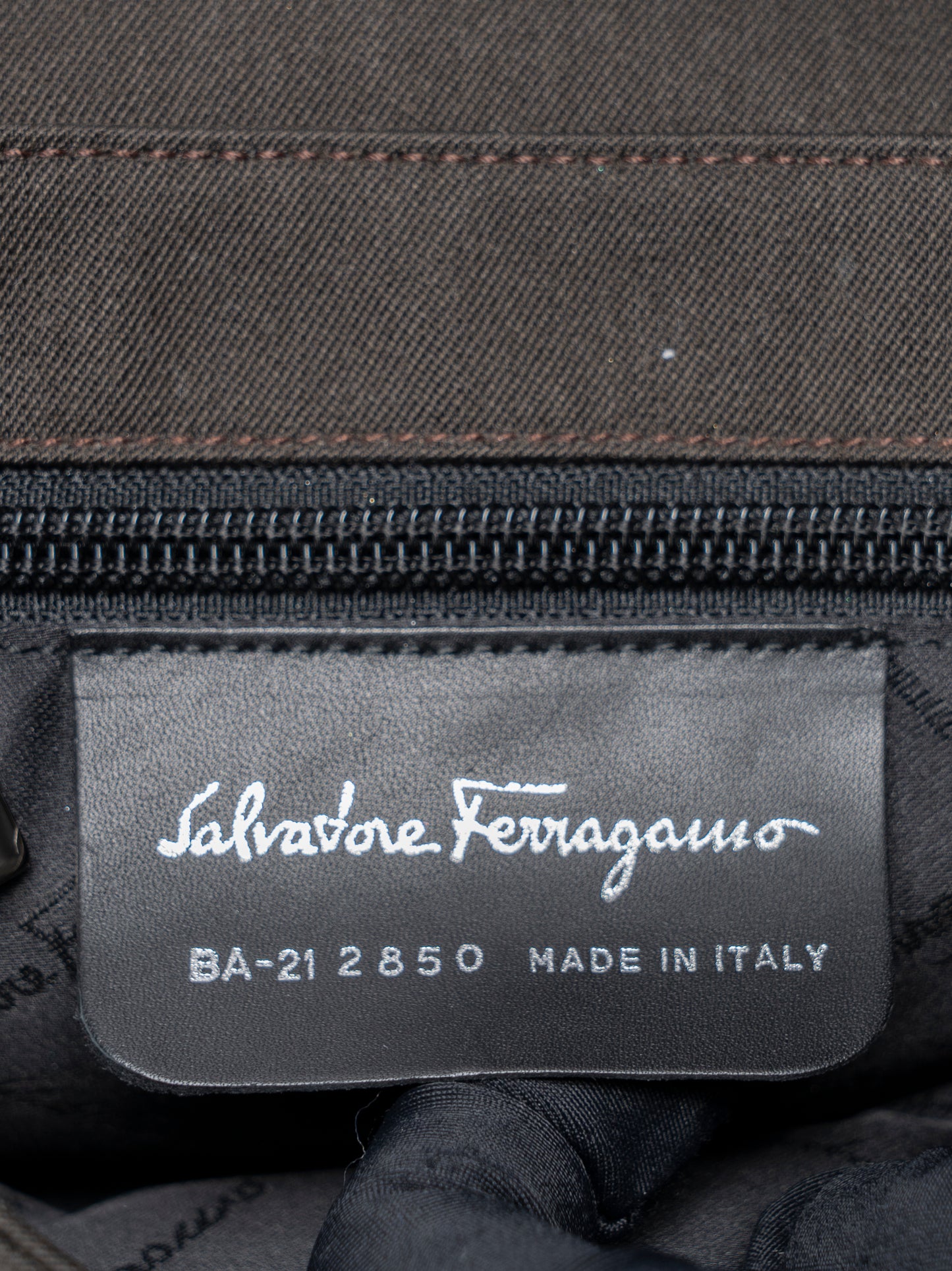 フェラガモ べっ甲柄 ガンチーニ ワンショルダーバッグ キャンバス ブラウン