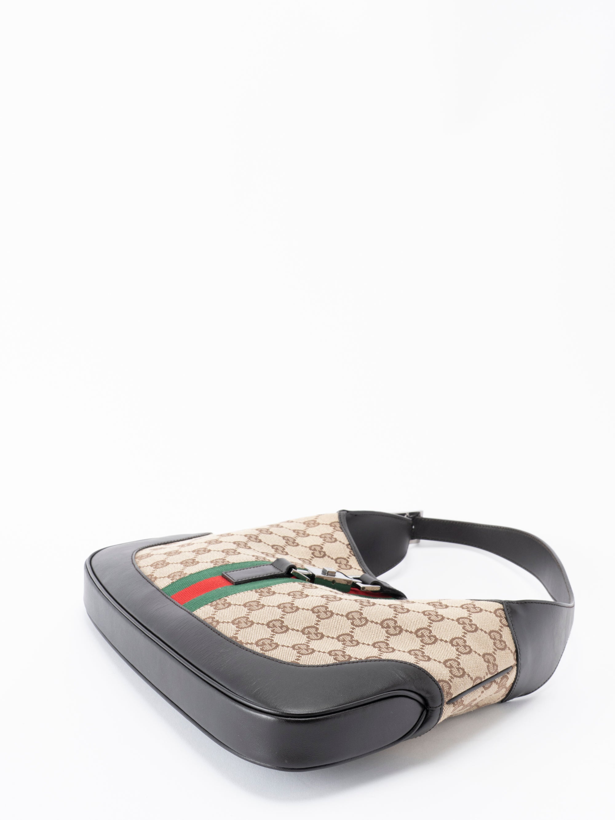 極美品　グッチ　ショルダーバッグ GG シェリーライン　ジャッキー　キャンバス グッチ ジャッキー GGキャンバス シェリーライン ショルダー