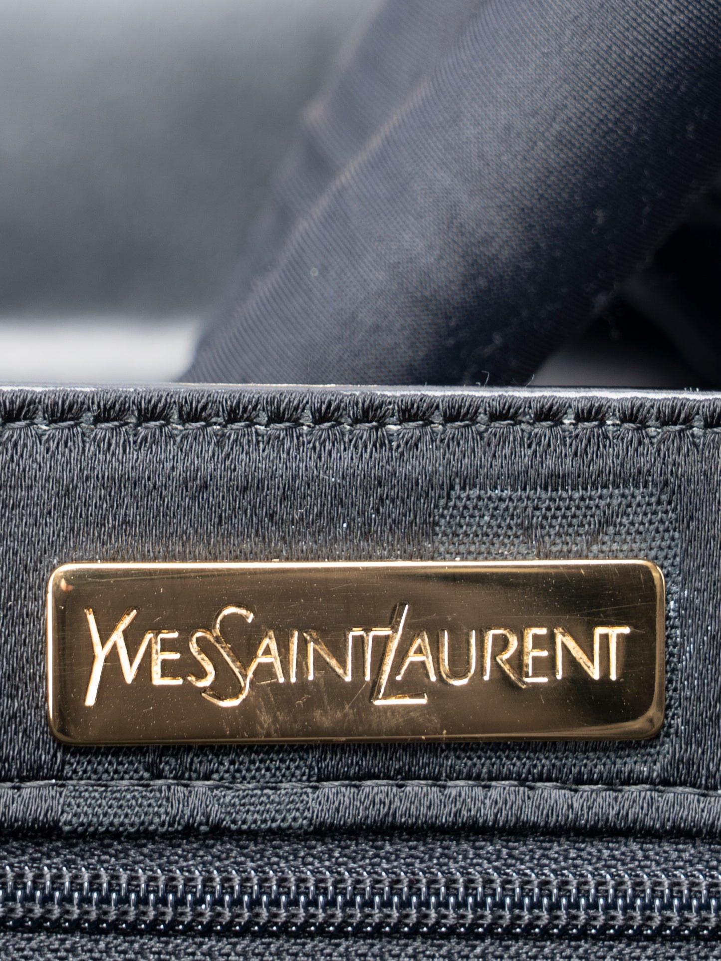 サンローラン トップハンドル 2WAYハンドバッグ レザー ブラック ゴールド金具