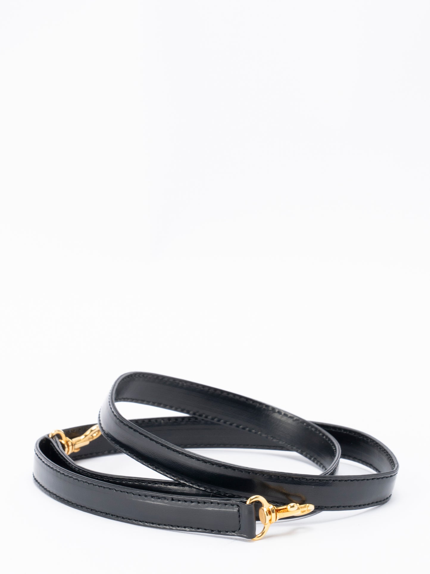 サンローラン トップハンドル 2WAYハンドバッグ レザー ブラック ゴールド金具