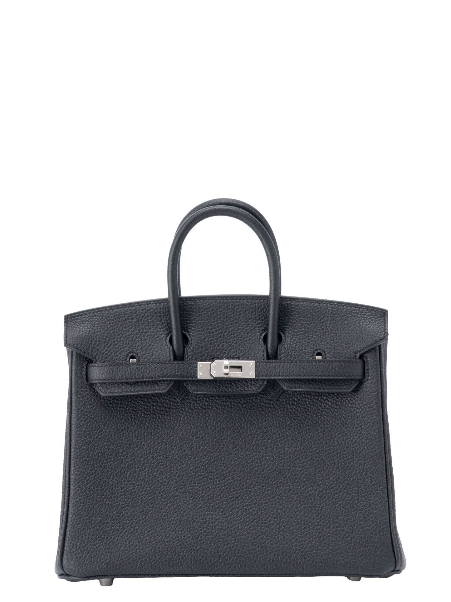 エルメス バーキン25 ハンドバッグ K刻:2025年 トゴ ブラック89 シルバー金具 新品