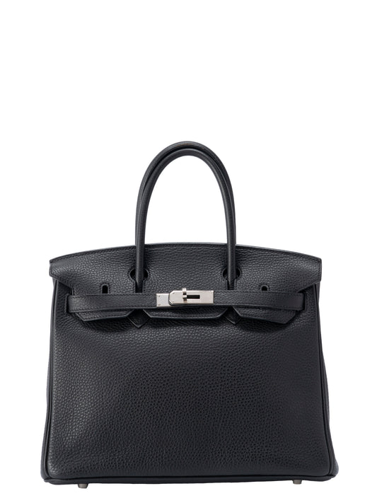 エルメス バーキン30 ハンドバッグ □H刻:2004年 トゴ ブラック シルバー金具