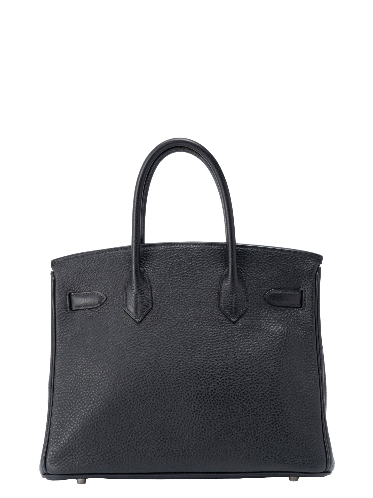 エルメス バーキン30 ハンドバッグ □H刻:2004年 トゴ ブラック シルバー金具