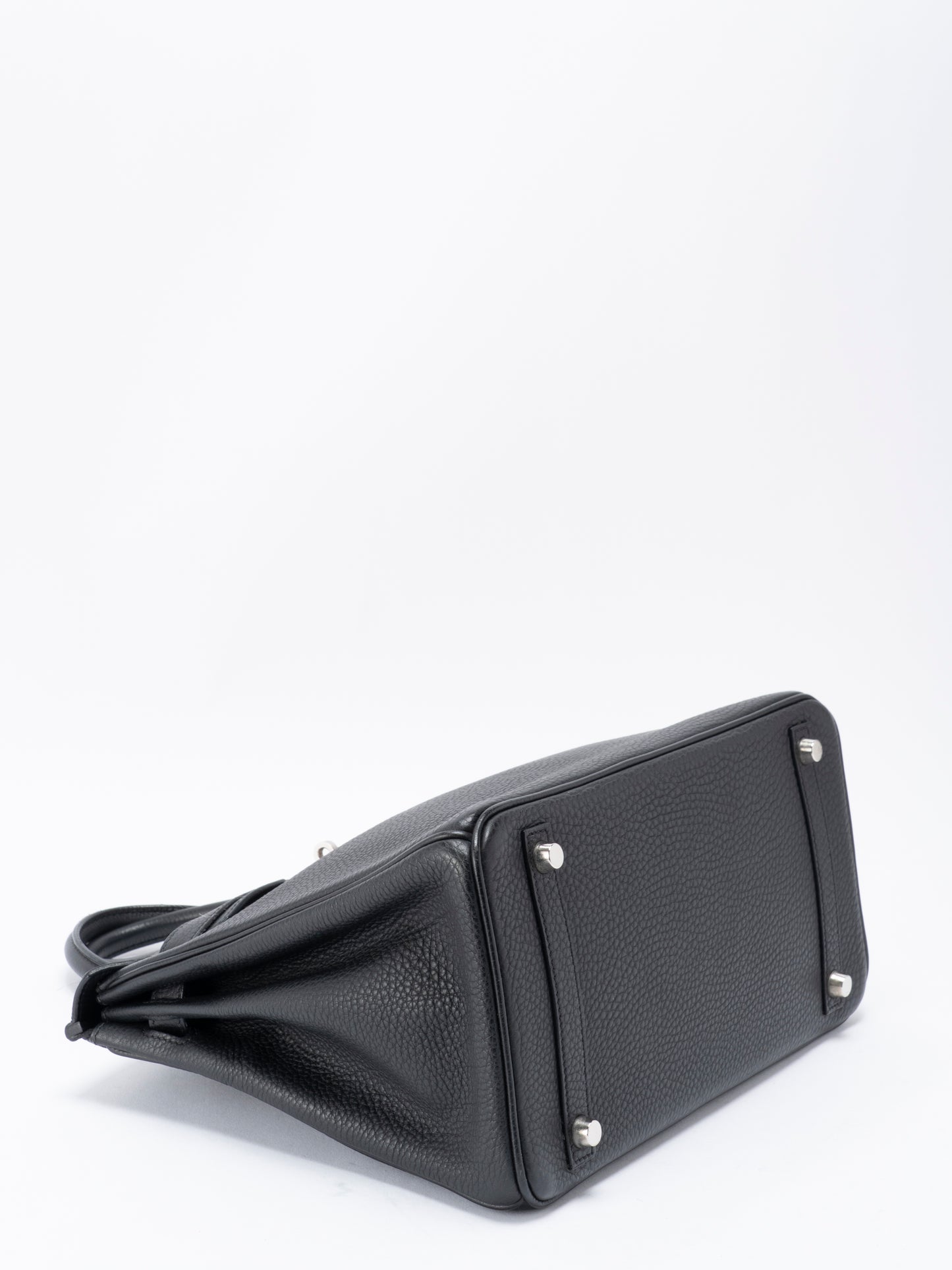 エルメス バーキン30 ハンドバッグ □H刻:2004年 トゴ ブラック シルバー金具