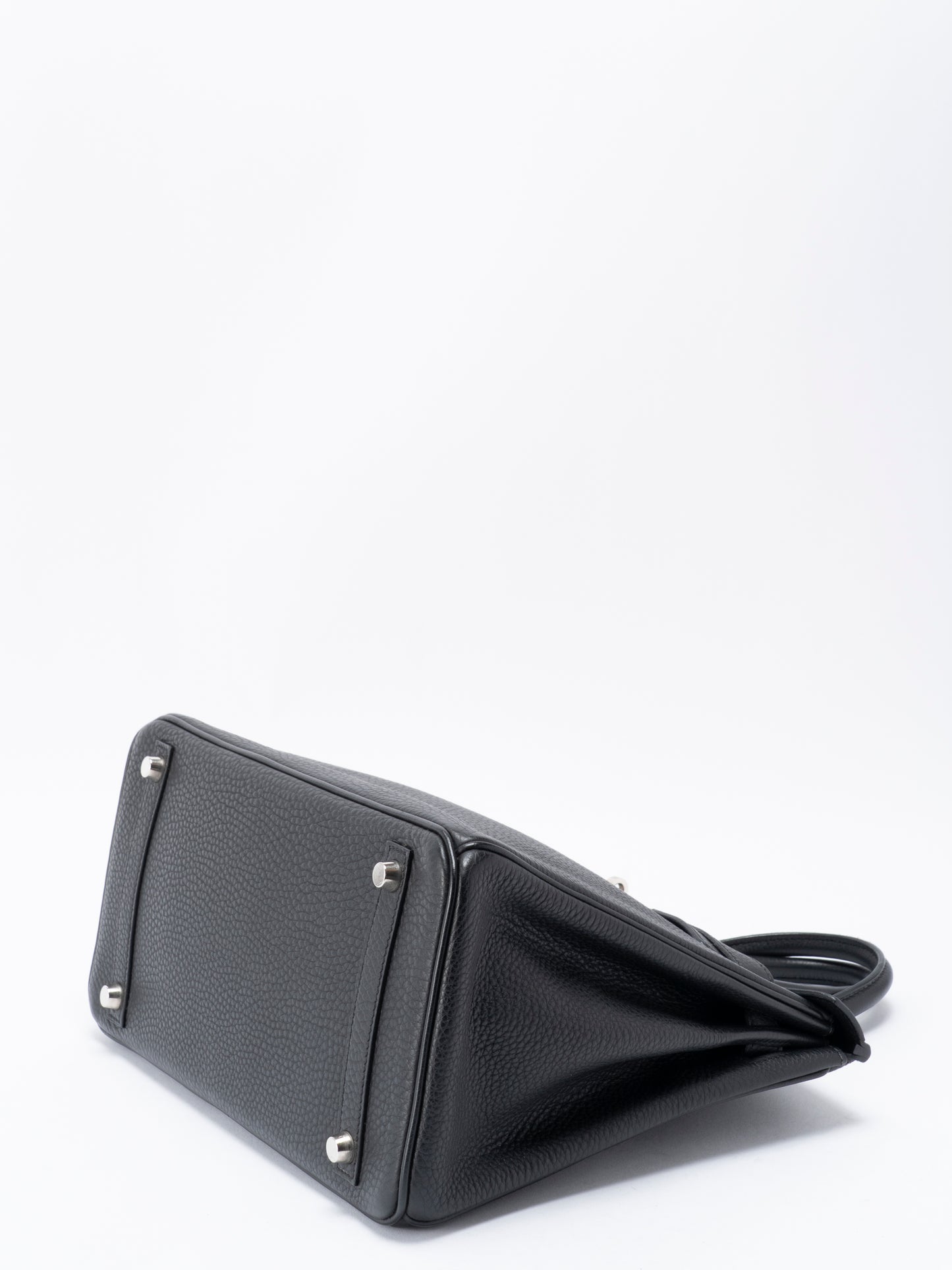 エルメス バーキン30 ハンドバッグ □H刻:2004年 トゴ ブラック シルバー金具