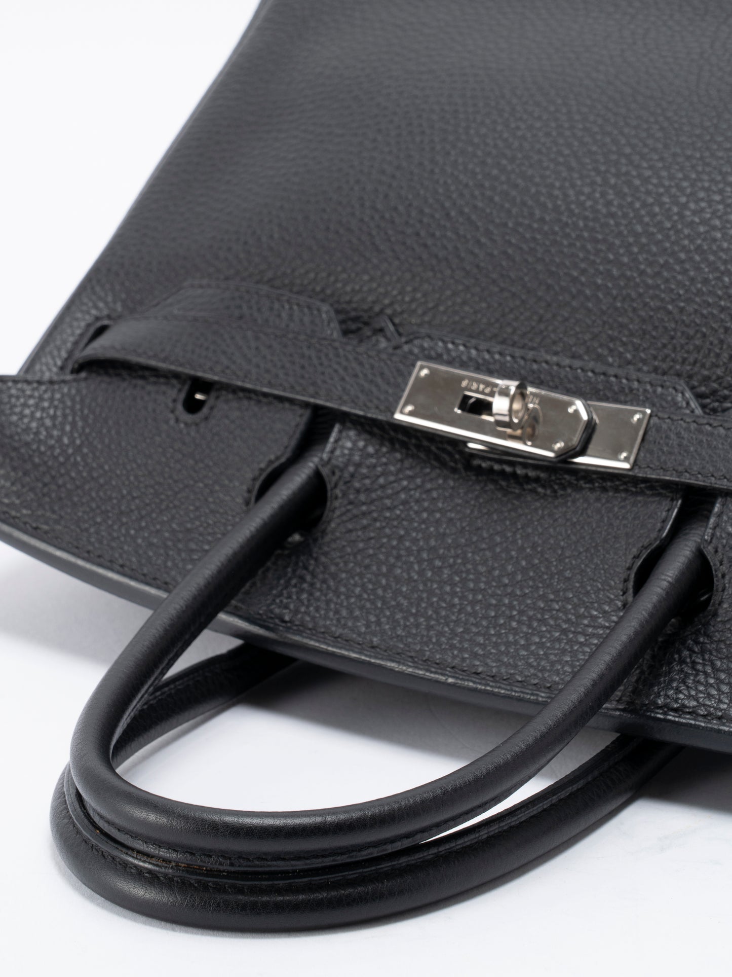 エルメス バーキン30 ハンドバッグ □H刻:2004年 トゴ ブラック シルバー金具