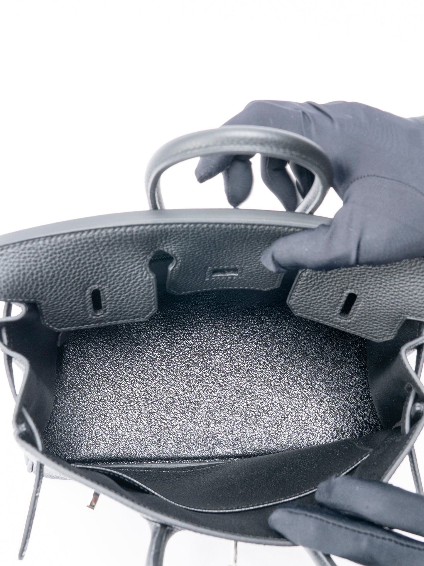 エルメス バーキン25 ハンドバッグ K刻:2025年 トゴ ブラック89 シルバー金具 新品