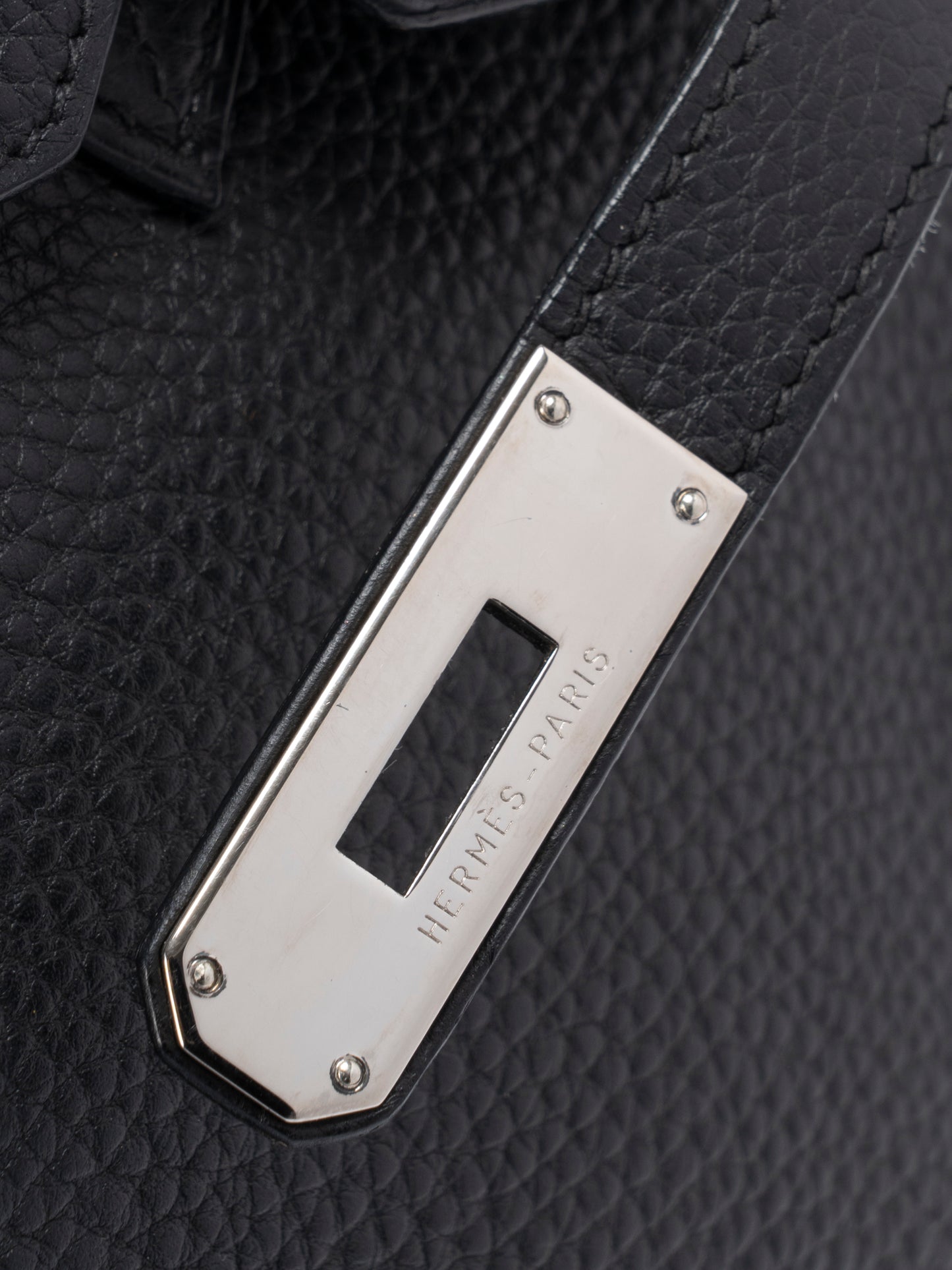 エルメス バーキン30 ハンドバッグ □H刻:2004年 トゴ ブラック シルバー金具