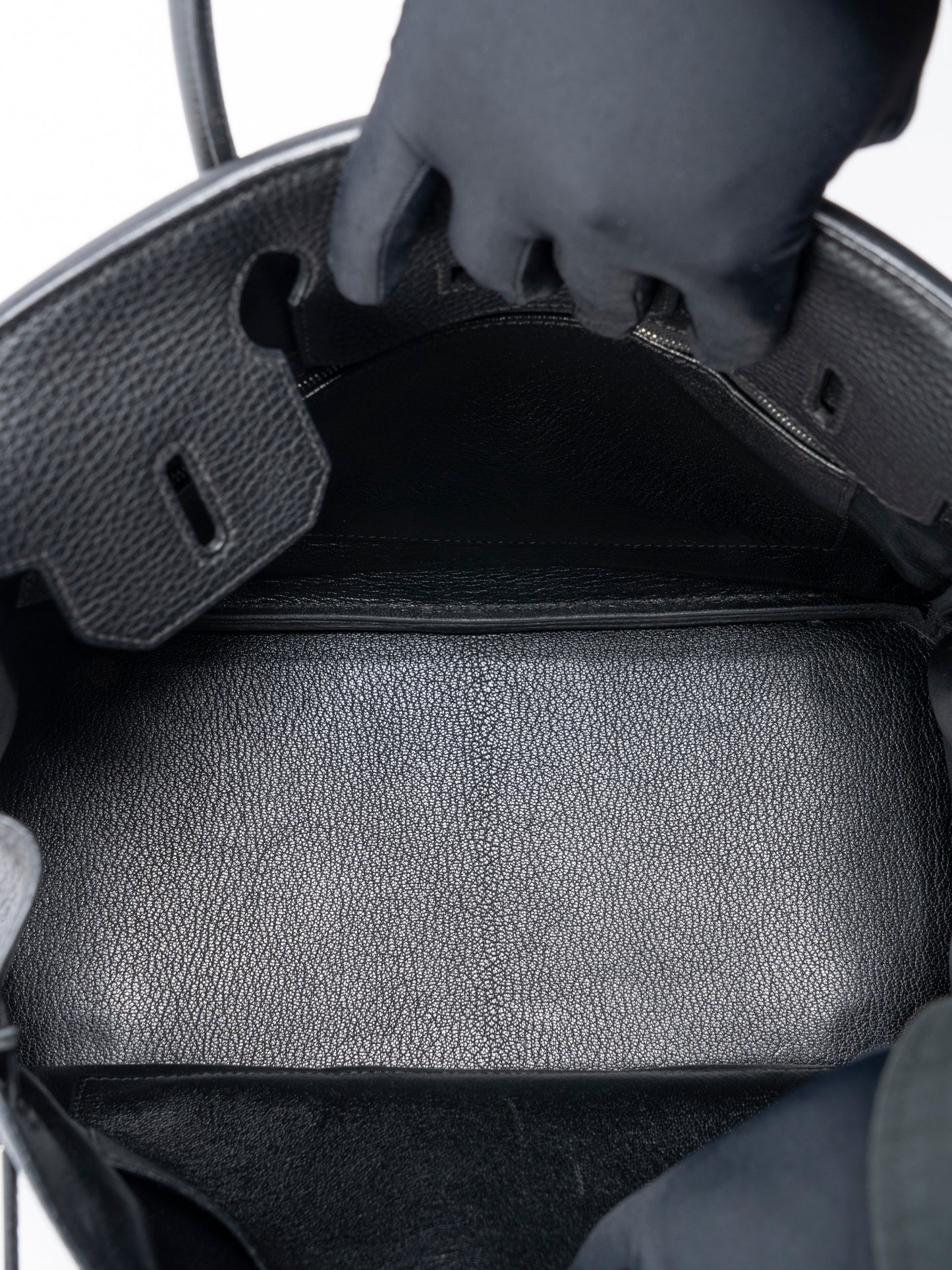 エルメス バーキン30 ハンドバッグ □H刻:2004年 トゴ ブラック シルバー金具