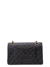 CHANEL Classic Double Flap Matelassé 25 Chain Shoulder Bag, Lambskin, Black, Gold Hardware