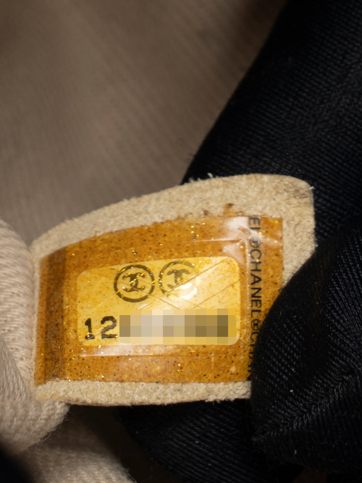 シャネル クルーズライン ショルダーバッグ キャンバス ネイビー シルバー金具