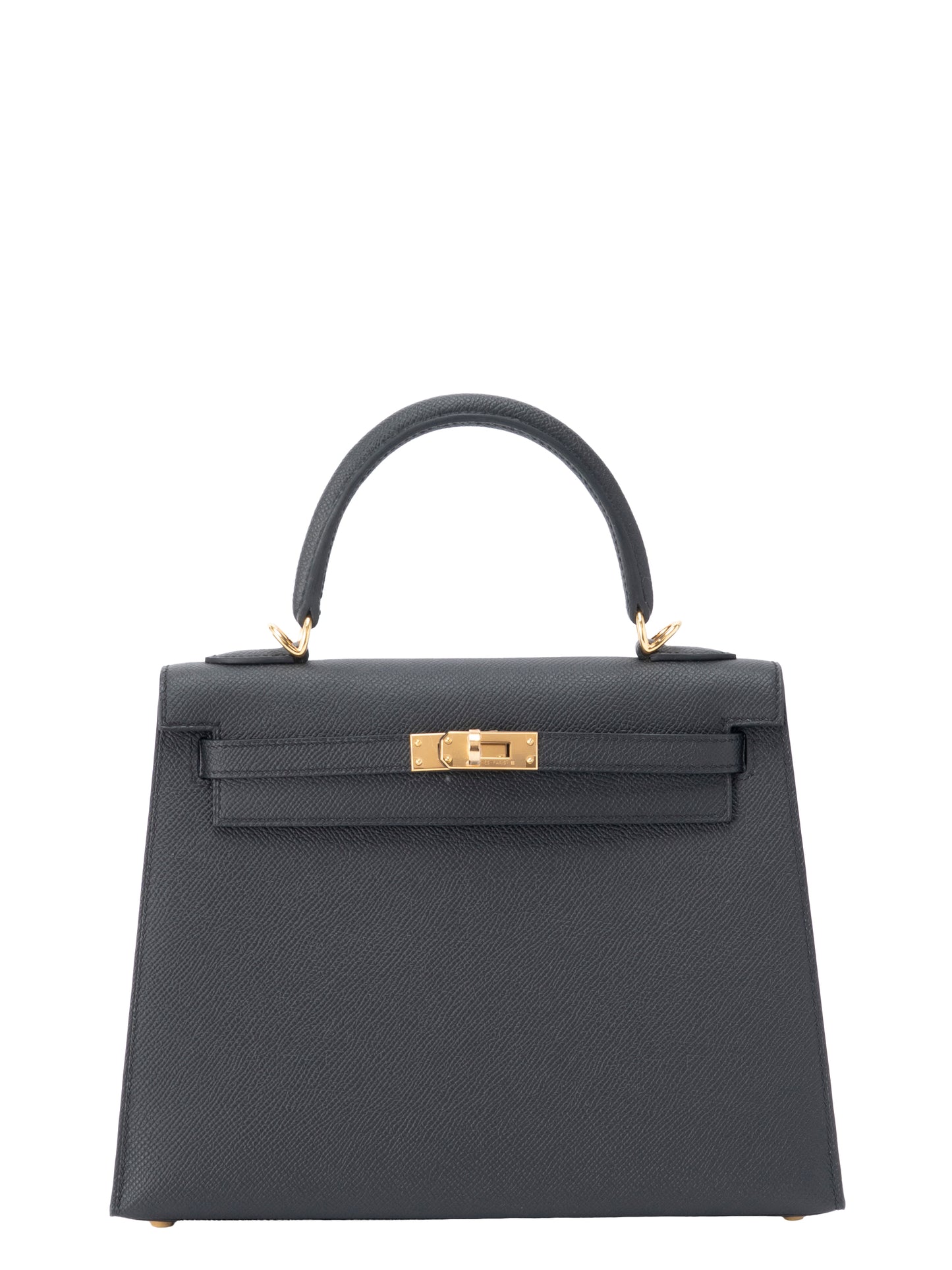 エルメス ケリー25 ハンドバッグ 外縫い K刻:2025年 エプソン ブラック89 ゴールド金具 新品