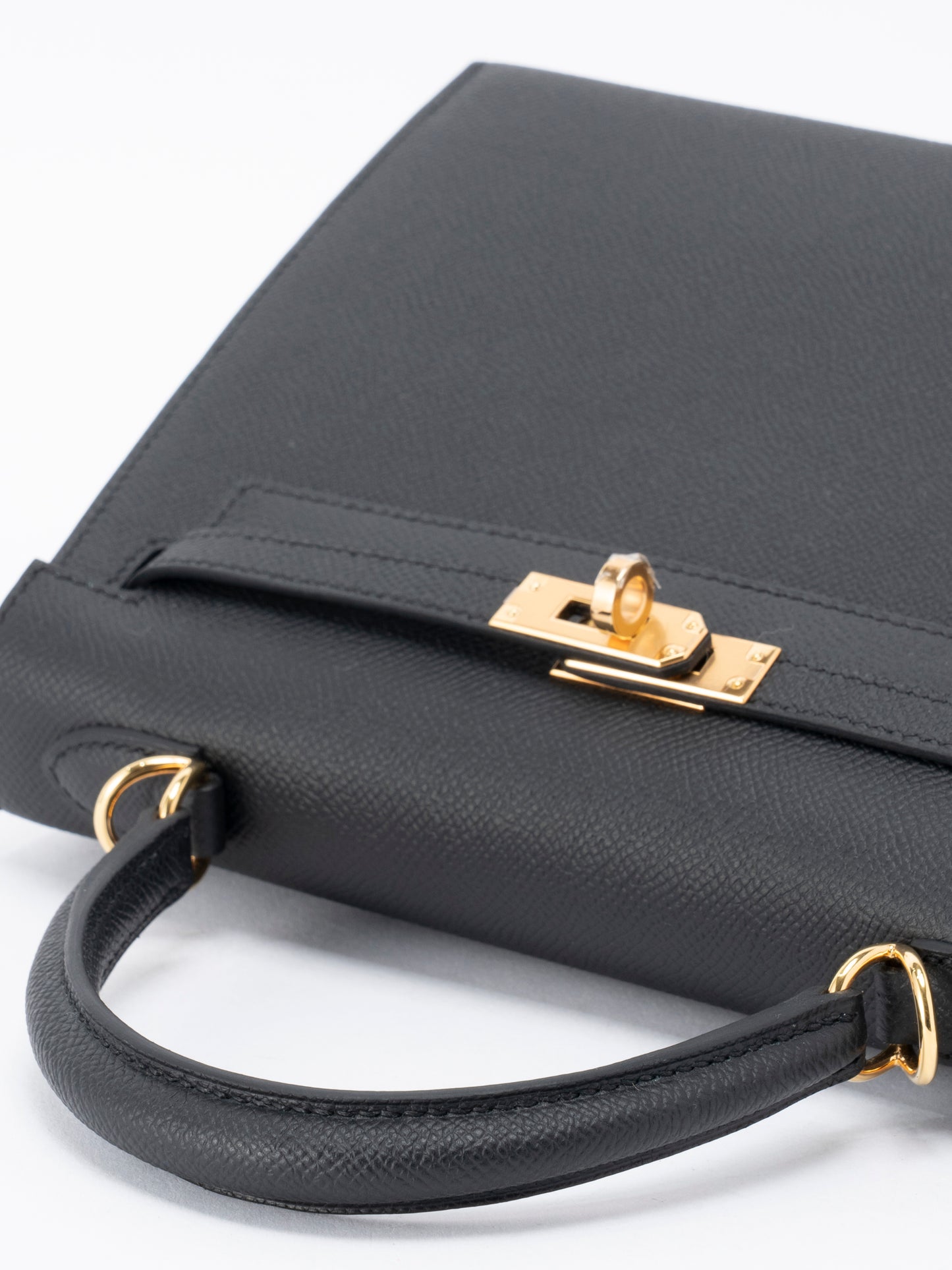 エルメス ケリー25 ハンドバッグ 外縫い K刻:2025年 エプソン ブラック89 ゴールド金具 新品