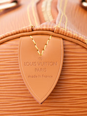 Louis Vuitton M42968 Keepall 50 Handbag Epi Caramel Gold Hardware